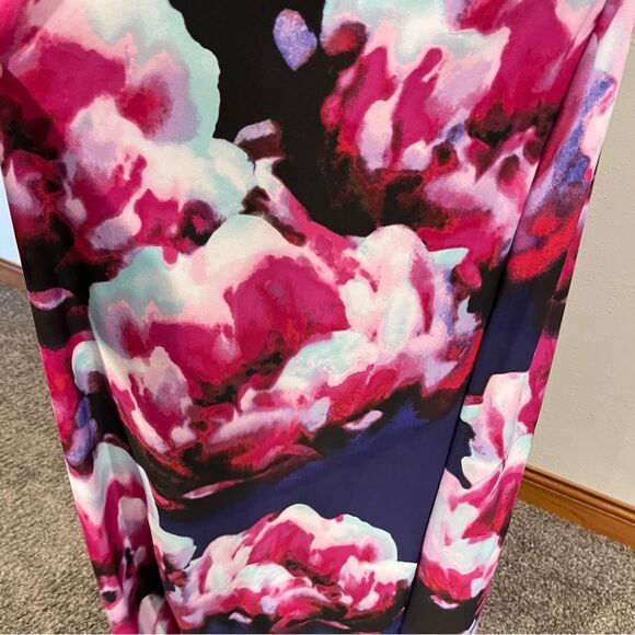 Kohl's Black and Pink Floral Maxi halter Dress size extra juniors large - Picture 3 of 12